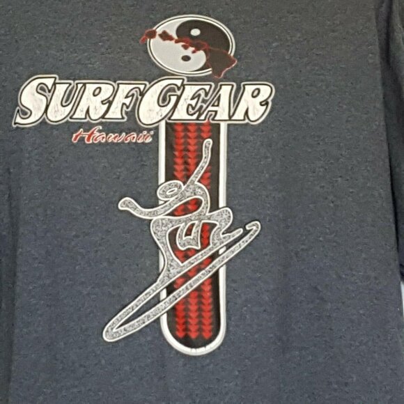 Surf Gear Hawaii Men's Vintage Early 2000 Gray T-shirt USA XL - Picture 3 of 8